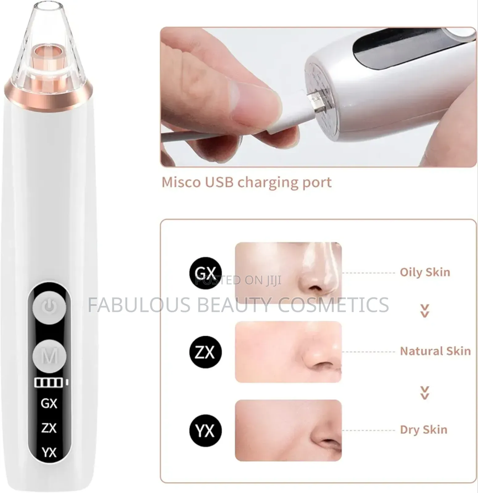 Blackhead Remover, Acne Facial Pore Cleanser Suction Tool