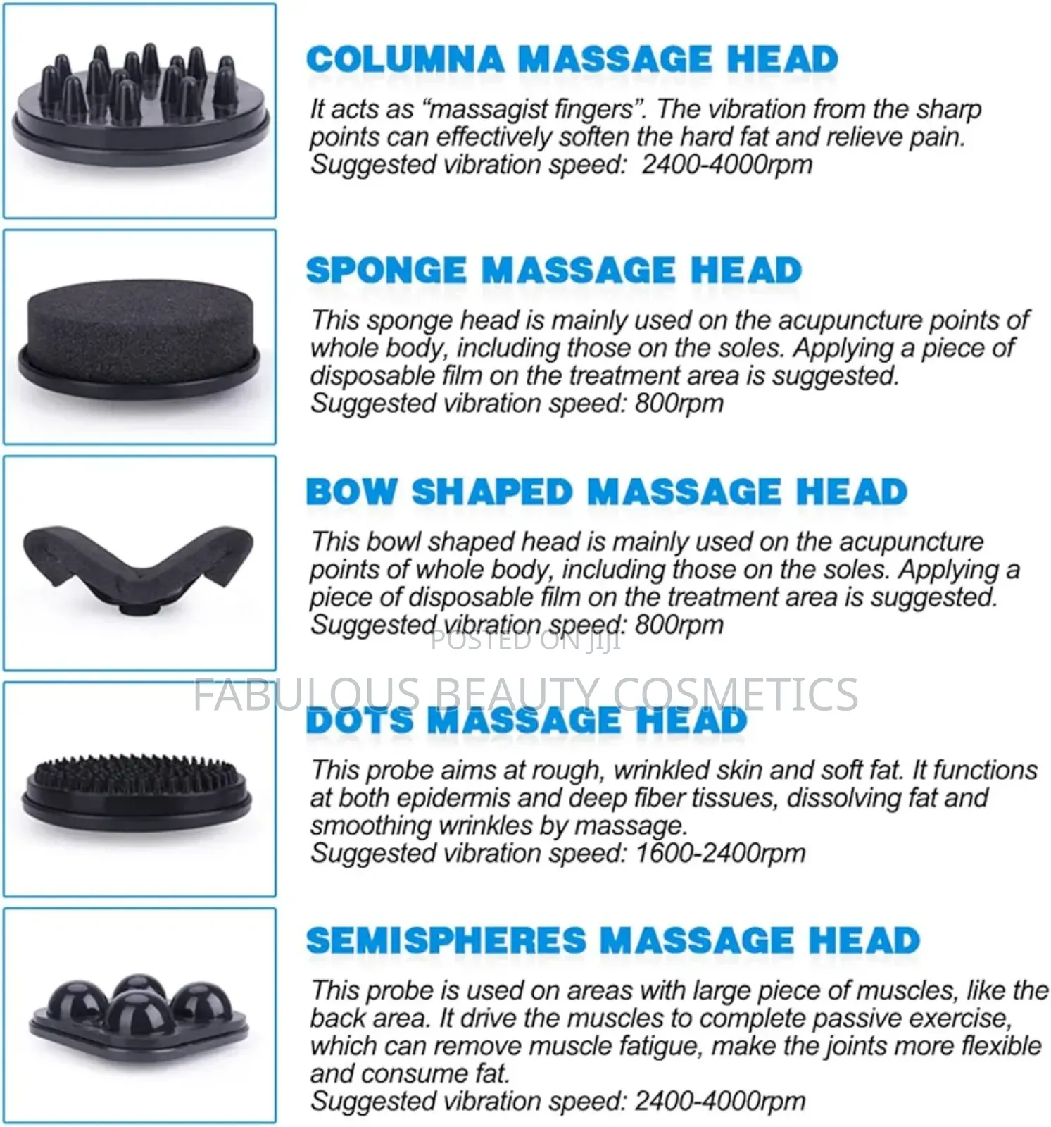 G5 Vibration Body Massager With 5 Massager Heads