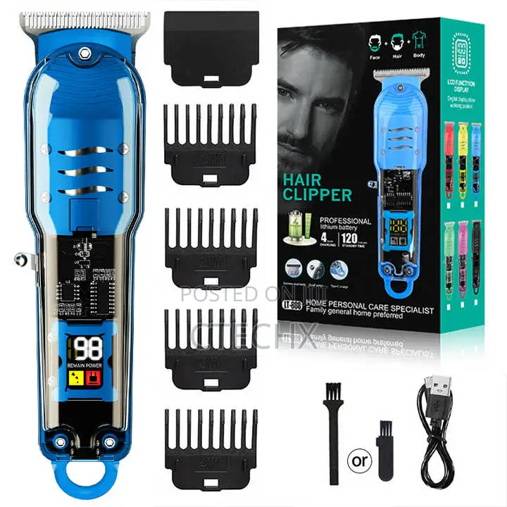 Usb Rechargeable Electric Hair Clipper With LCD Display