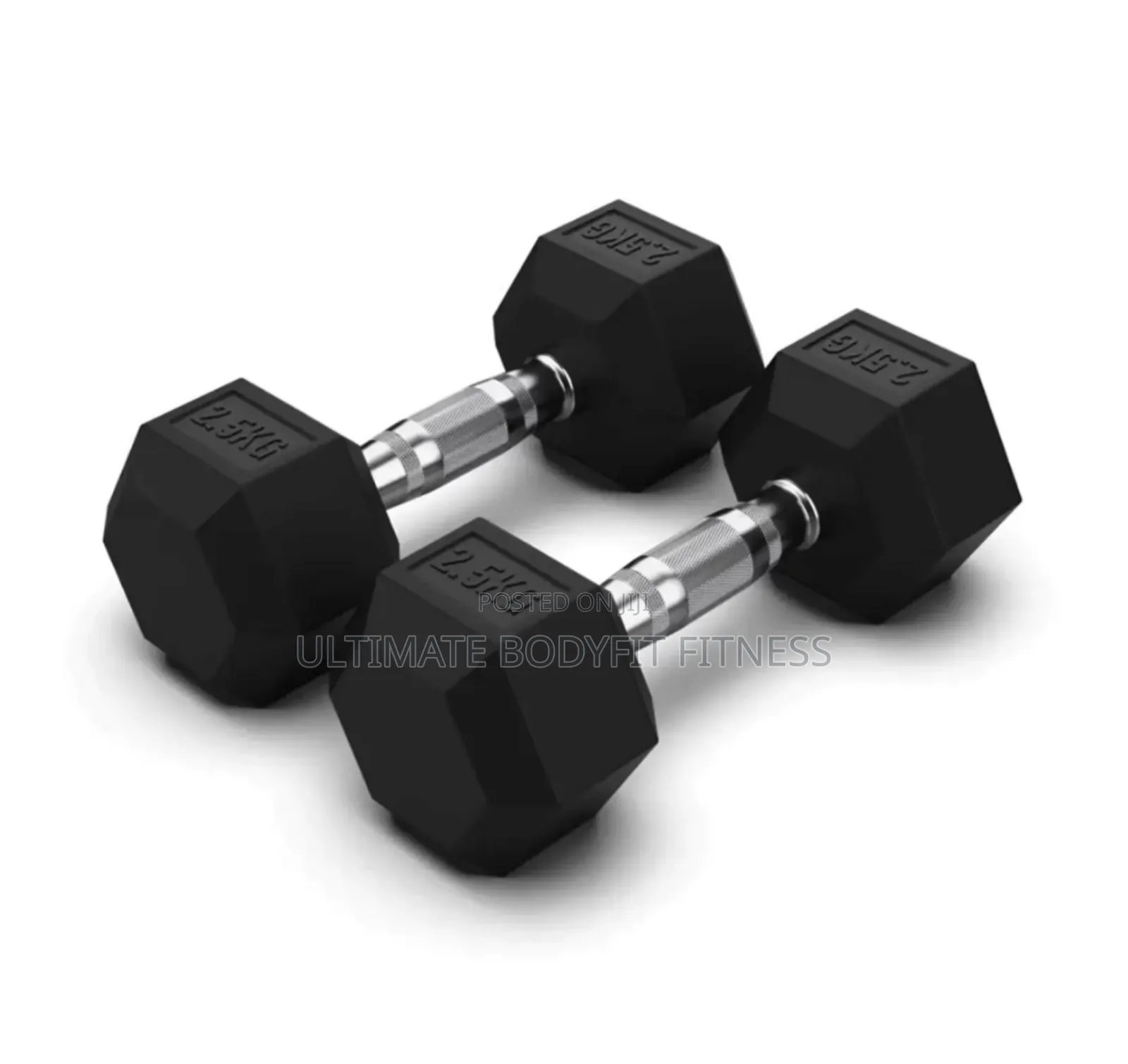 Brand New 2.5kg Rubber Hexgon Dumbbell