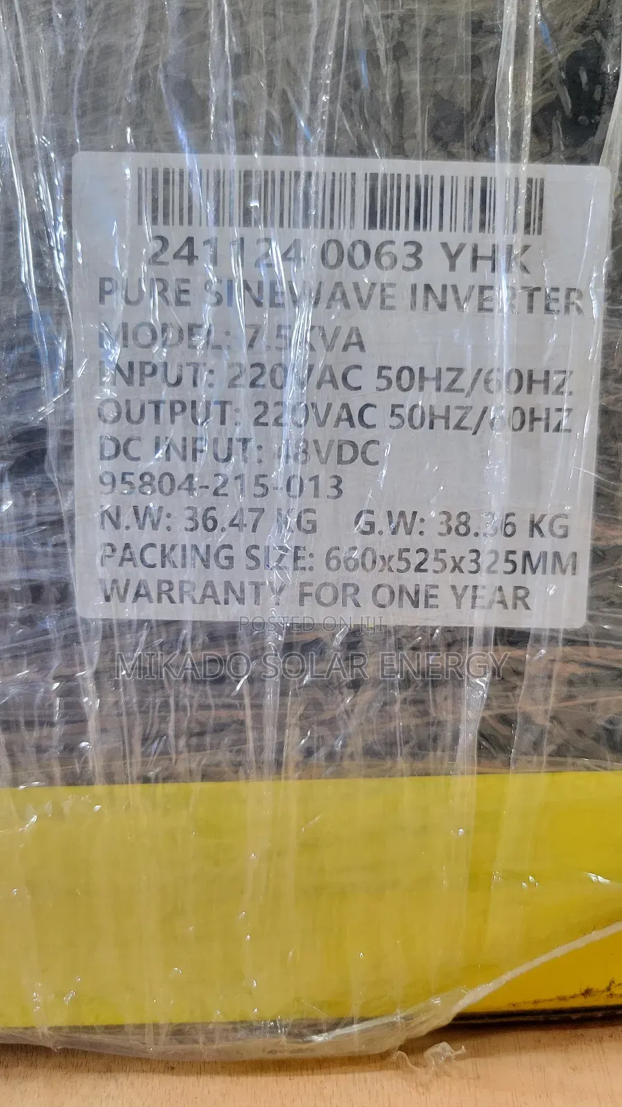 7.5kva 48v Yohako Pure Sine Wave Inverter