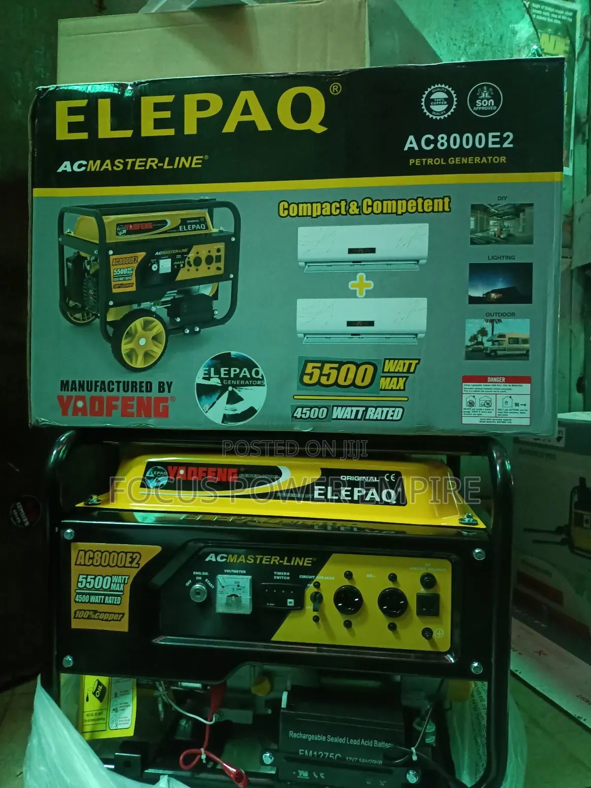 Original 5.5kva Elepaq Ac Master Silent Noisy  Copper Coil