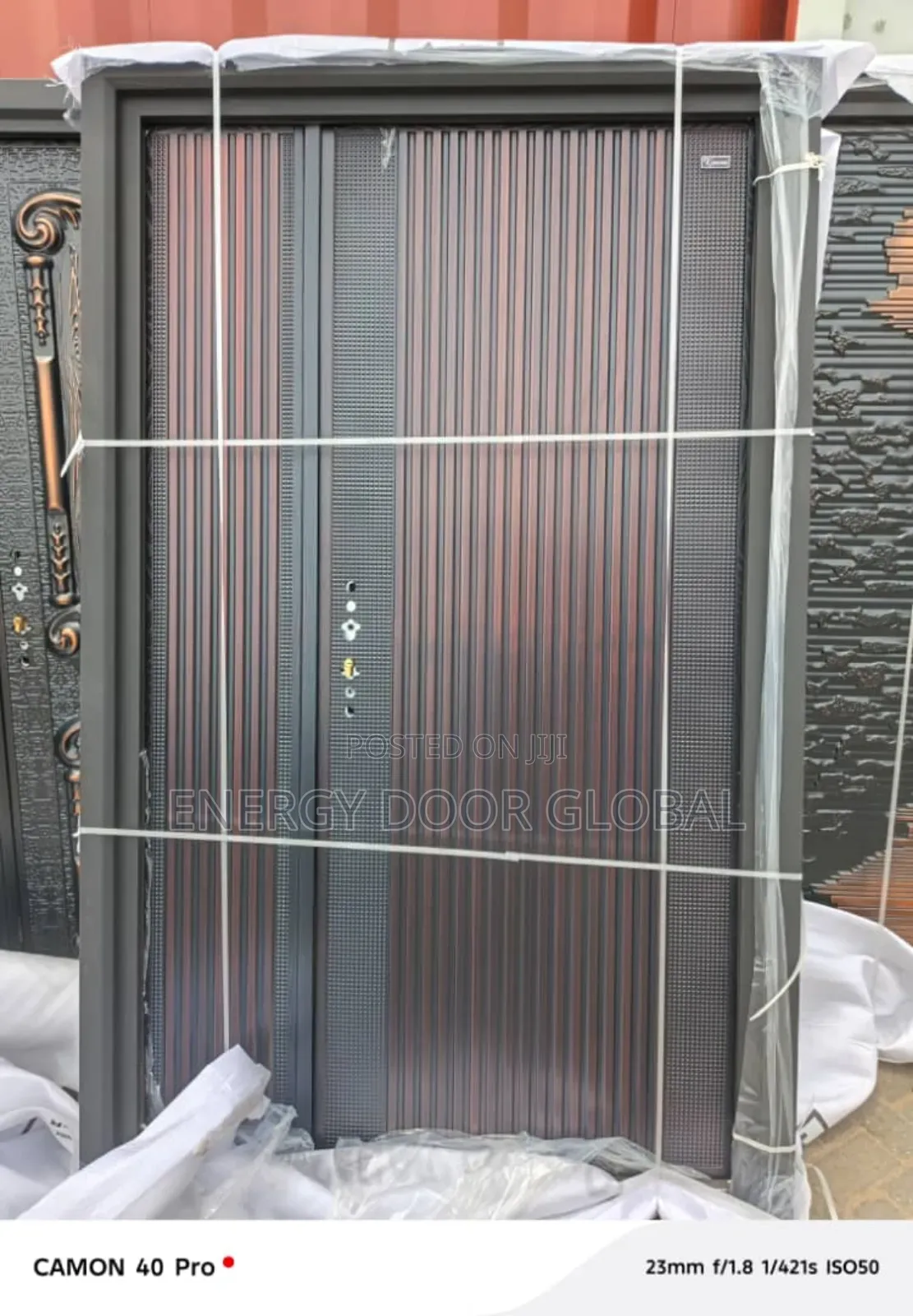 Diamond 4ft Copper Polished Security Door for Interior Homes