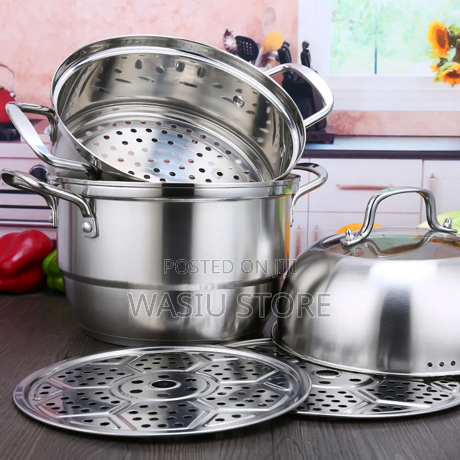 30cm 2 Layer Stainless Steel Cooker Steamer