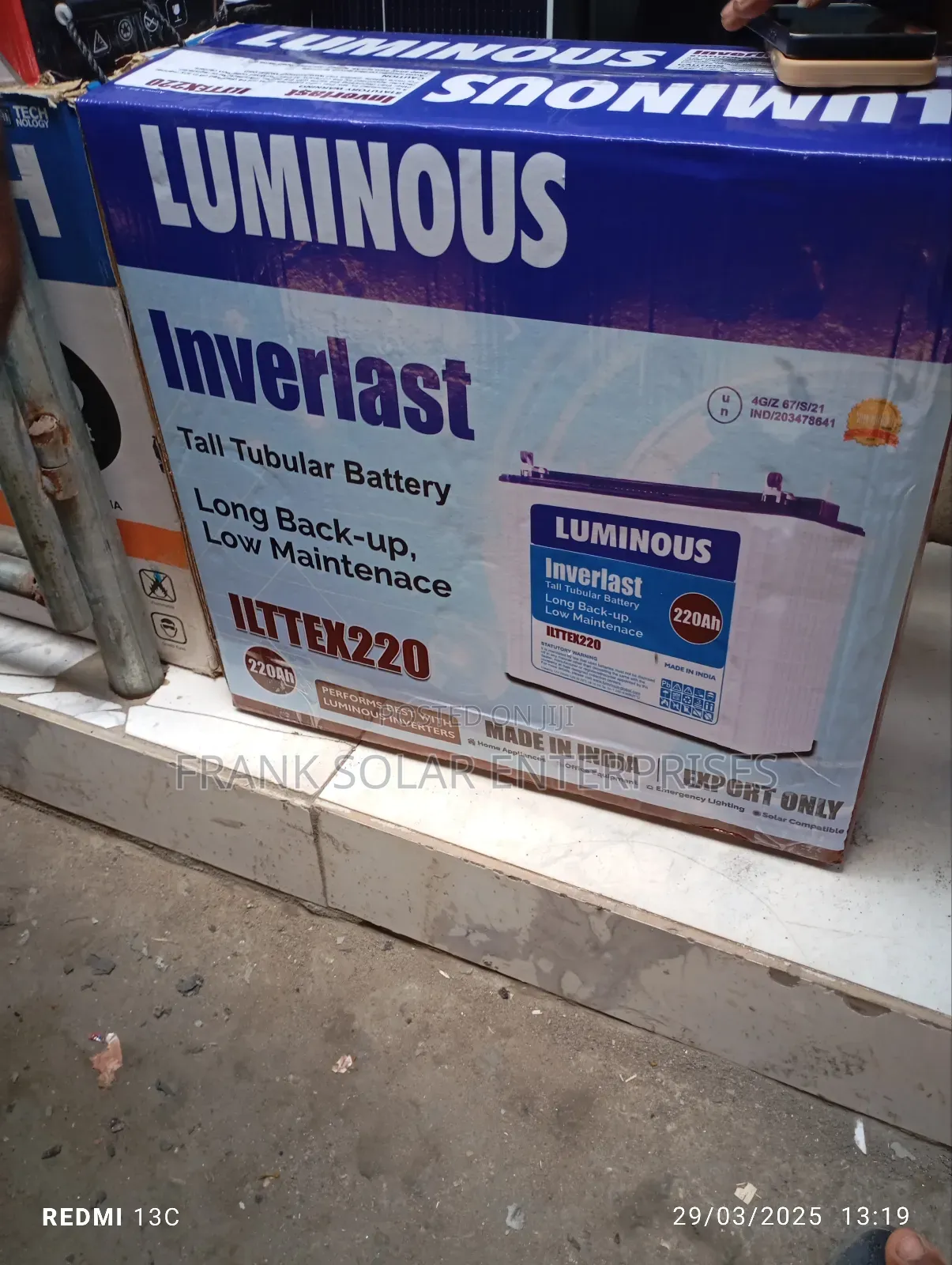 Luminous Inverlast Tubular Battery 12v 220ahms