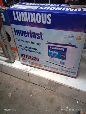 Luminous Inverlast Tubular Battery 12v 220ahms