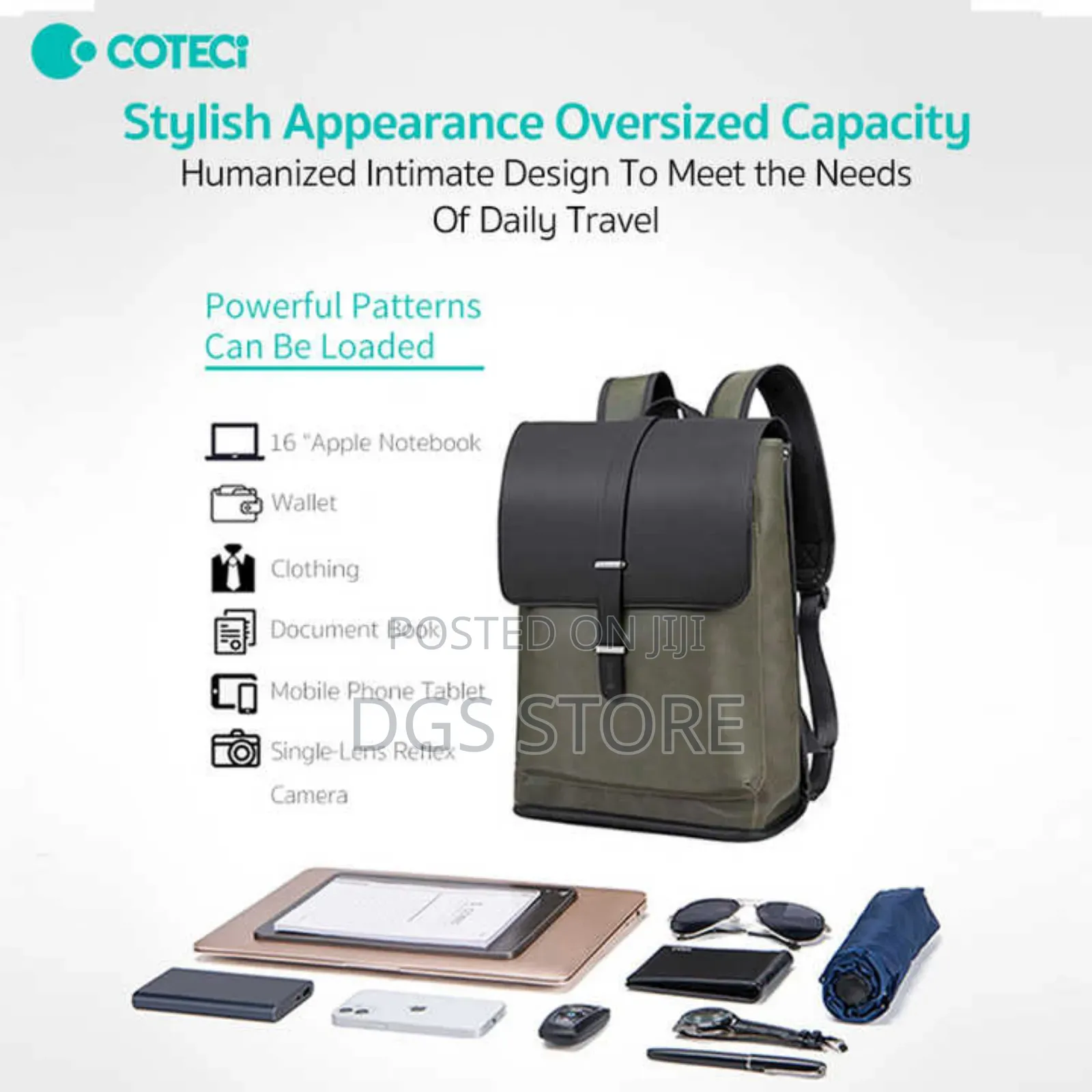 Coteci Elegant Series Two Color Backpack Laptop Bag