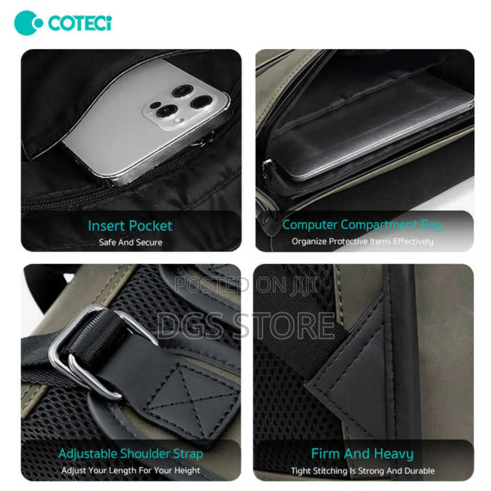 Coteci Elegant Series Two Color Backpack Laptop Bag