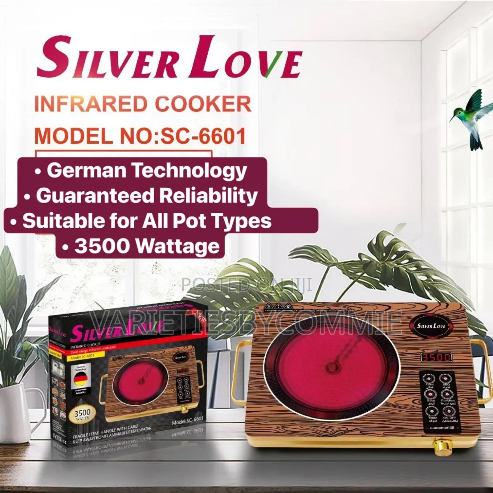 Silver Love (3500w) Electric Ceramic Induction Cooker