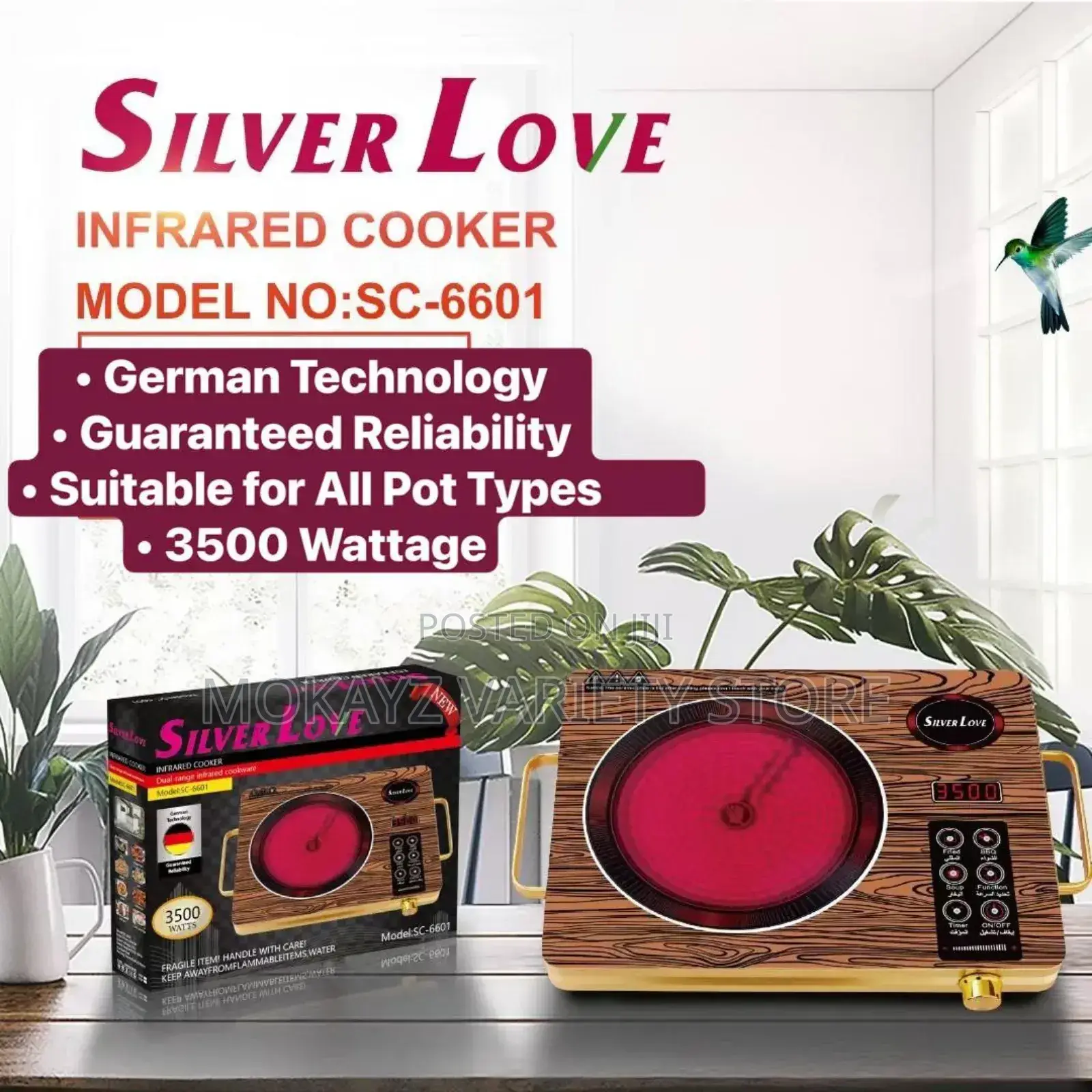 Silver Love (3500w) Electric Ceramic Induction Cooker