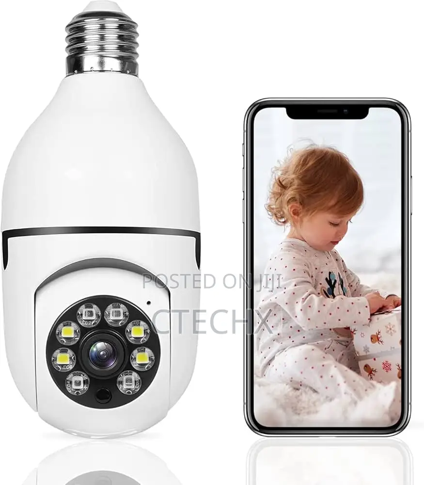 1080p Wifi E27 Bulb Surveillance Camera Night Vision