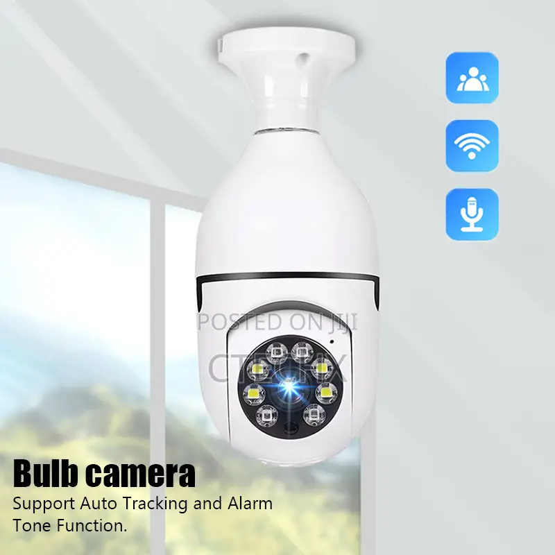 1080p Wifi E27 Bulb Surveillance Camera Night Vision