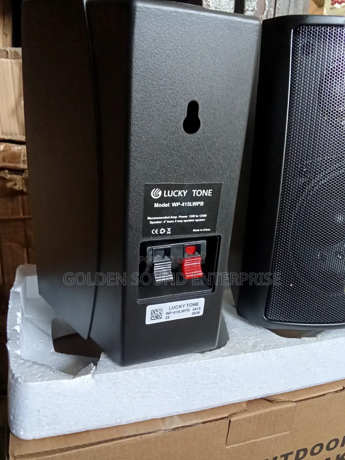 Lucky Tone in/Outdoor Wall Speaker Pair Model Wp415lwpb