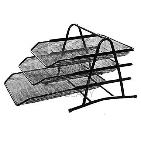 Metal Mesh 3 Tier Document Tray, File Tray