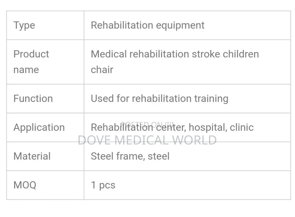 Rehabilitation Center Stroke Children Chair