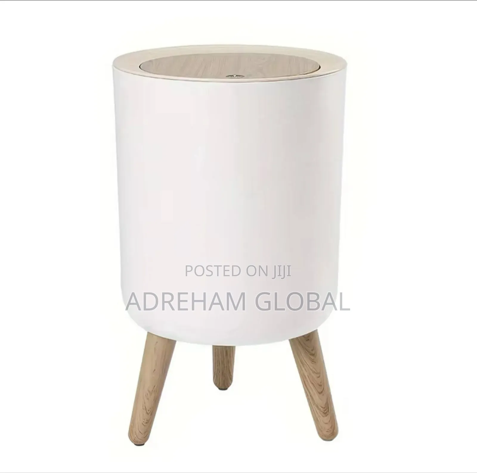 High Foot Wood Grain Trash Can Kitchen/Room Home/ Waste Bins
