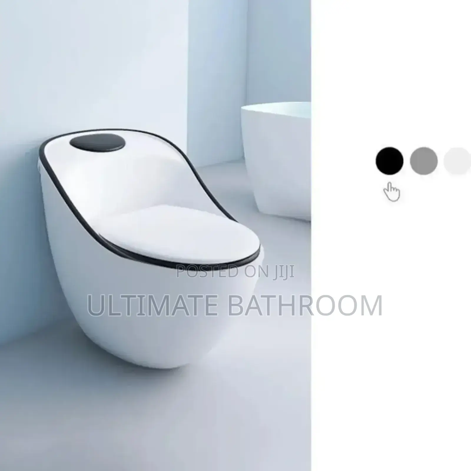 White And Black Line Watercloset