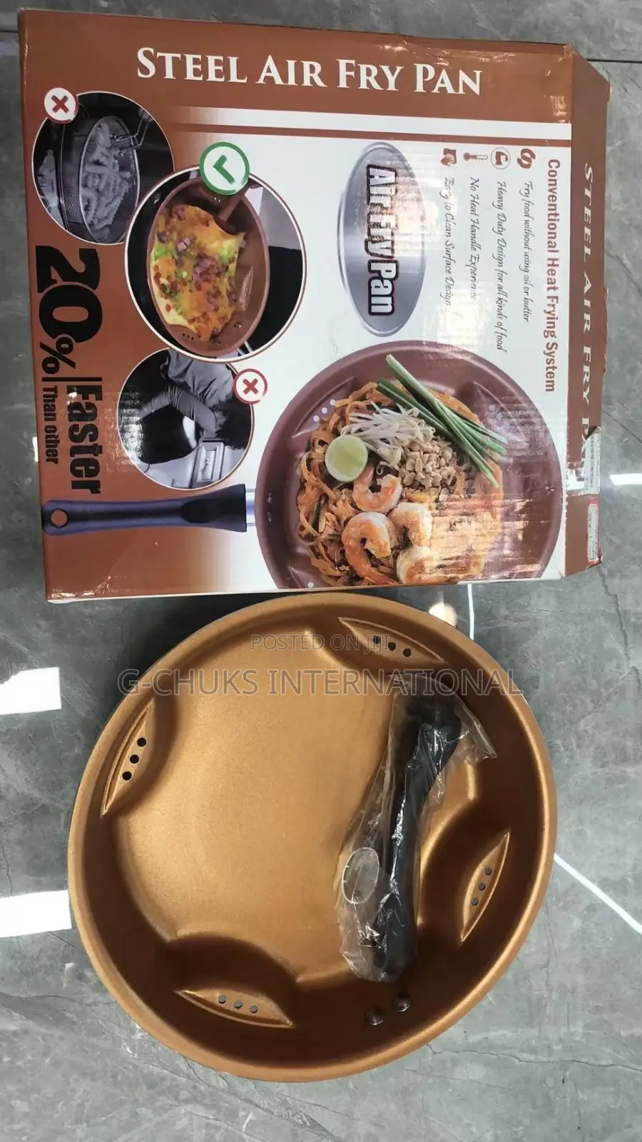 Non Sticky Air Stir Fry Pan With Lid