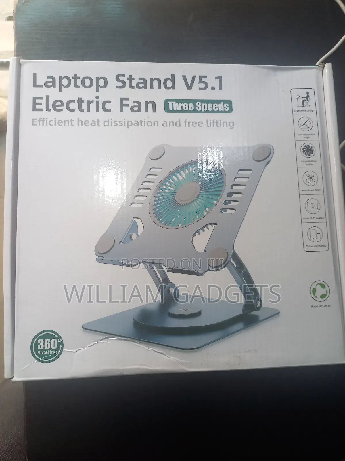 Laptop Stand V5.1 Electric Fan