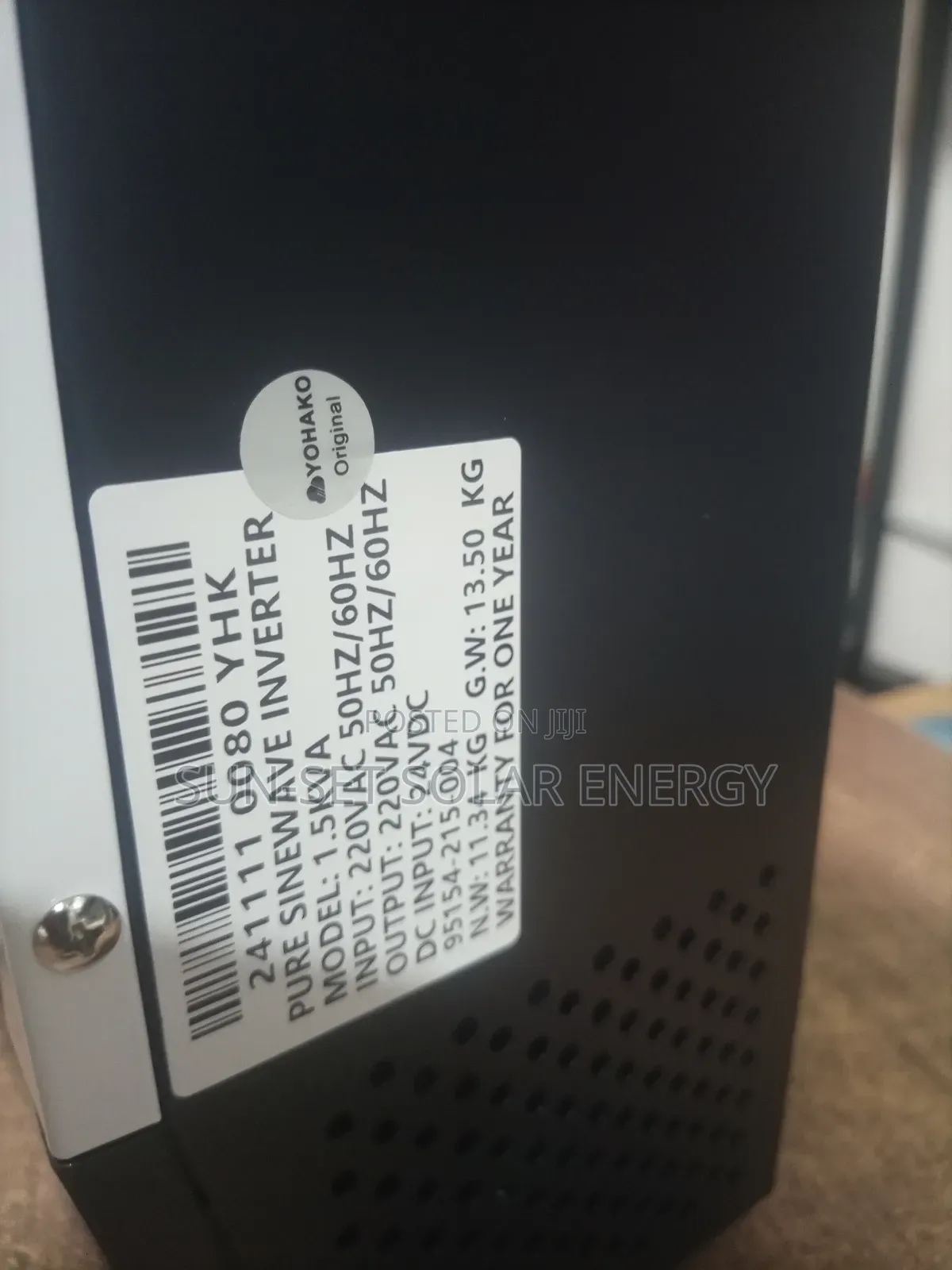 Yohako Solar Inverter 1.5kva 24v With Warranty.