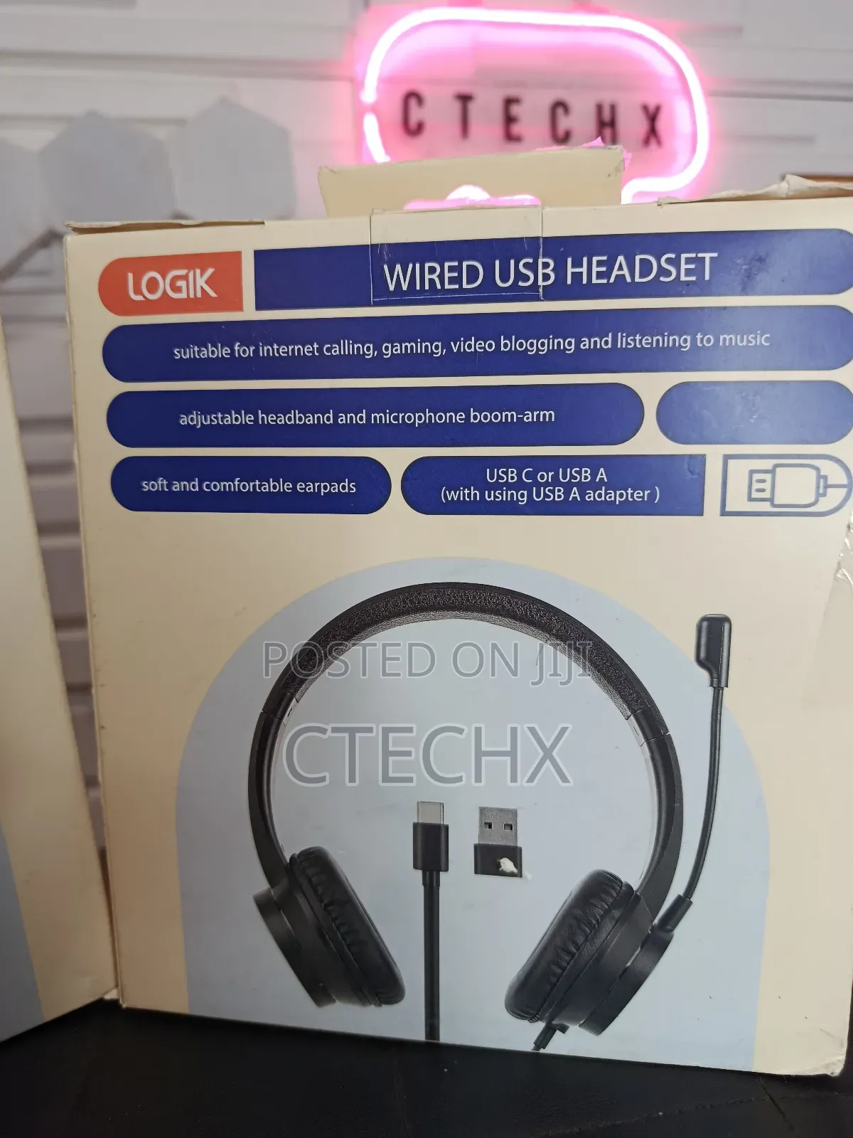 Logik Headset Usb-a/Usb-C Black