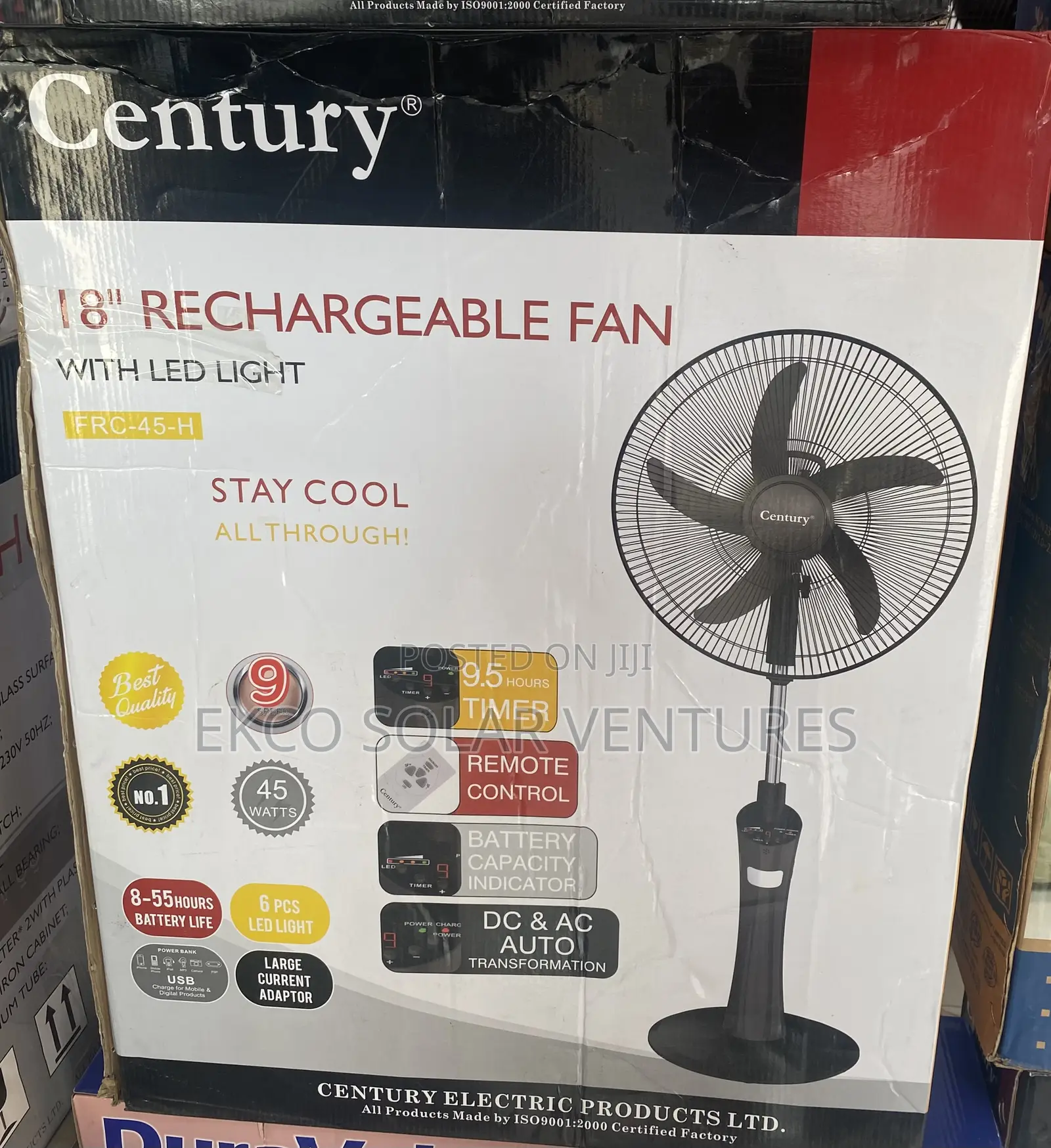 Century 18’Inches Rechargeable Fan