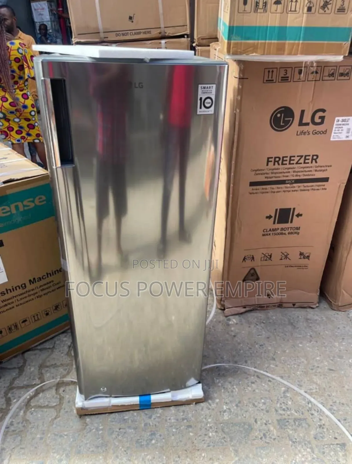 Original Lg Standing Freezer Inverter Smart  Gencool