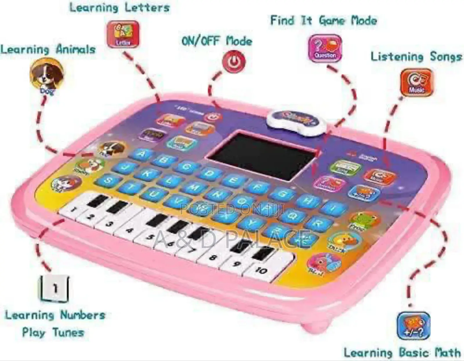 Educational Kids Learning iPad With Display Screen Ledlight