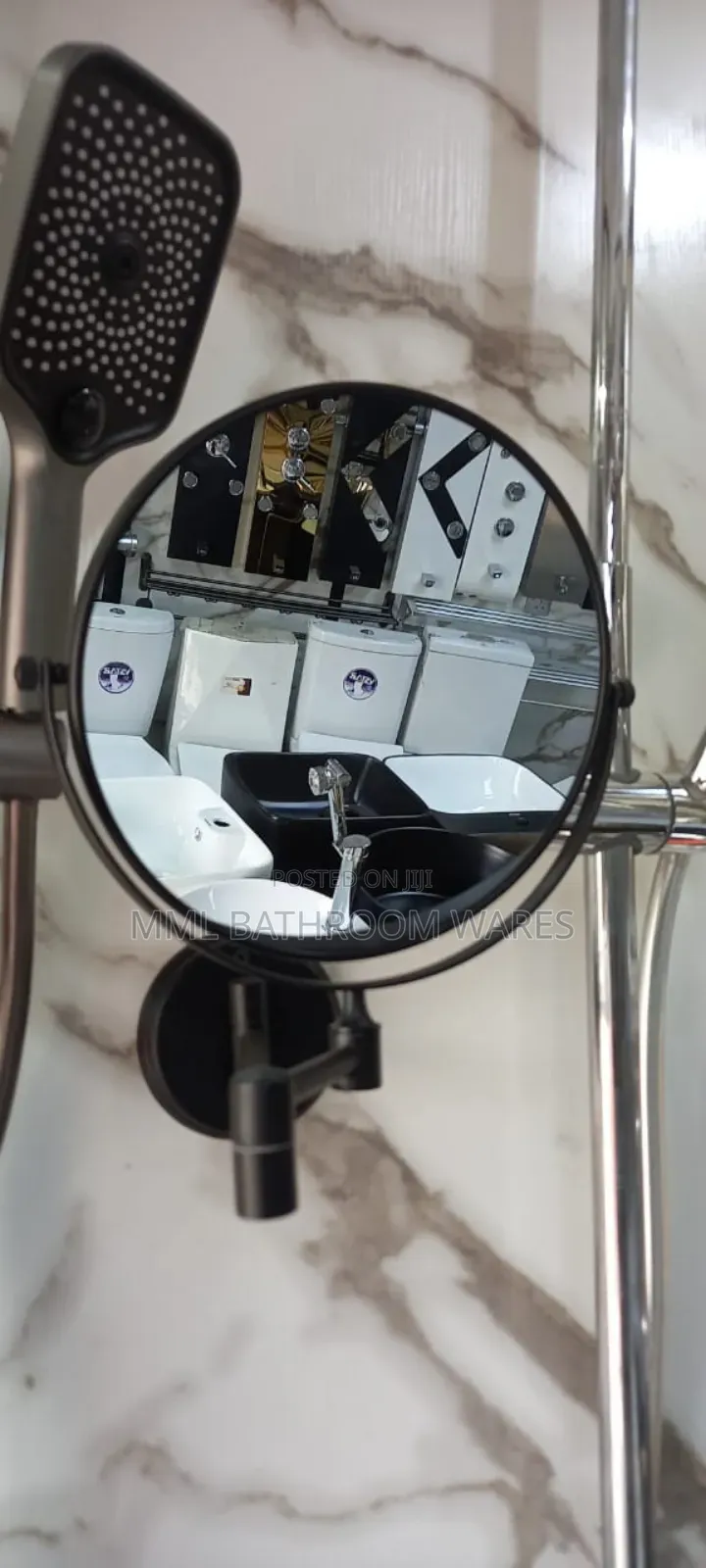 Gold Wall-Mounted Makeup and Magnifying Mirrors