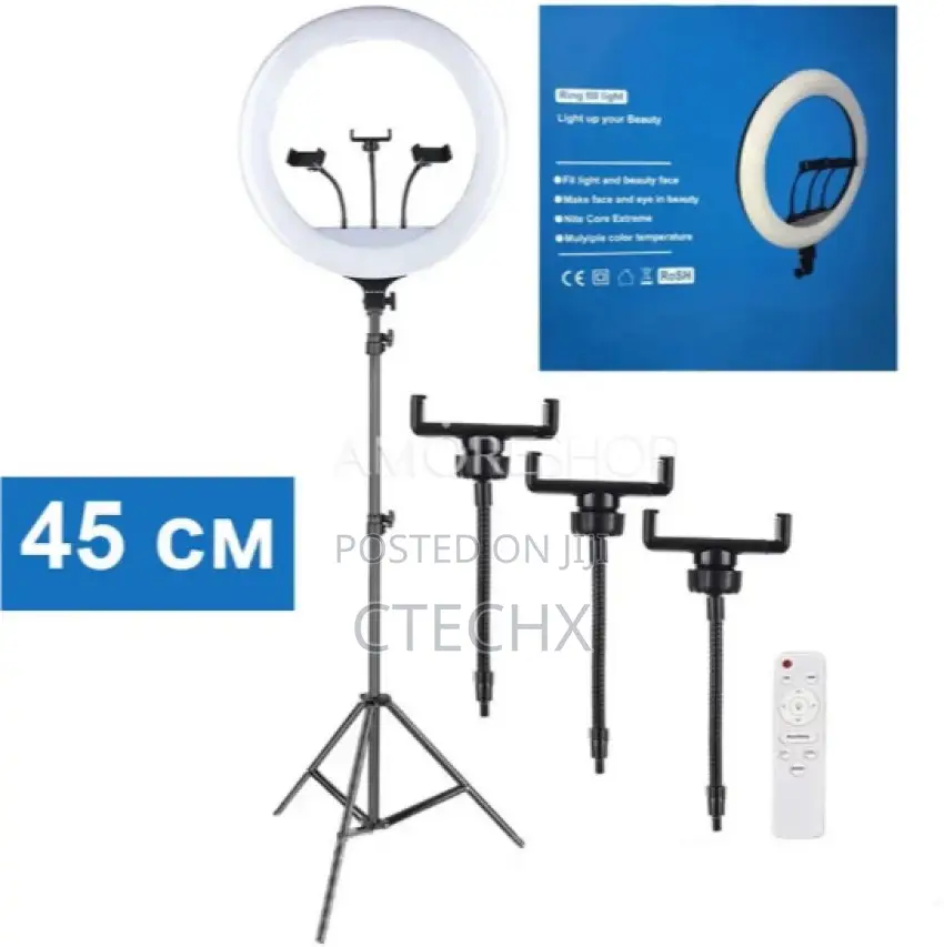 LJJ-45 18" Inch Led Ring Light With 7 Feet Tripod Stand