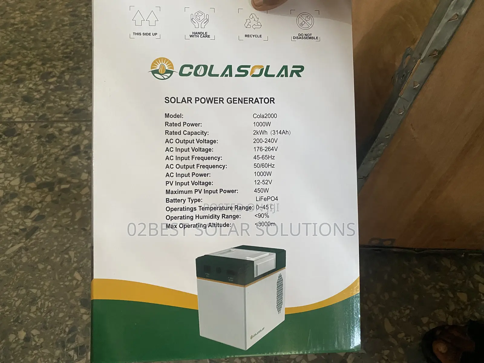 Colasolar Generator 2kwh And 1kwh
