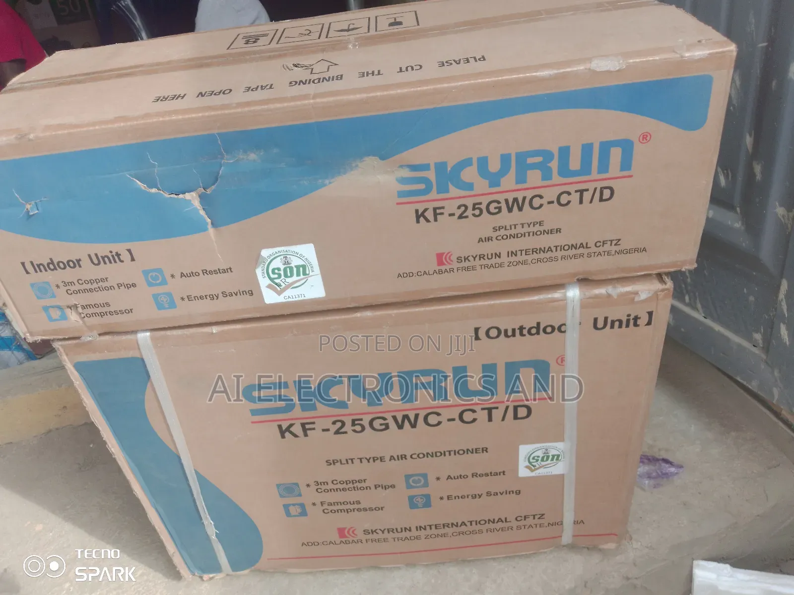 Skyrun Air Conditioner 1hp White Color