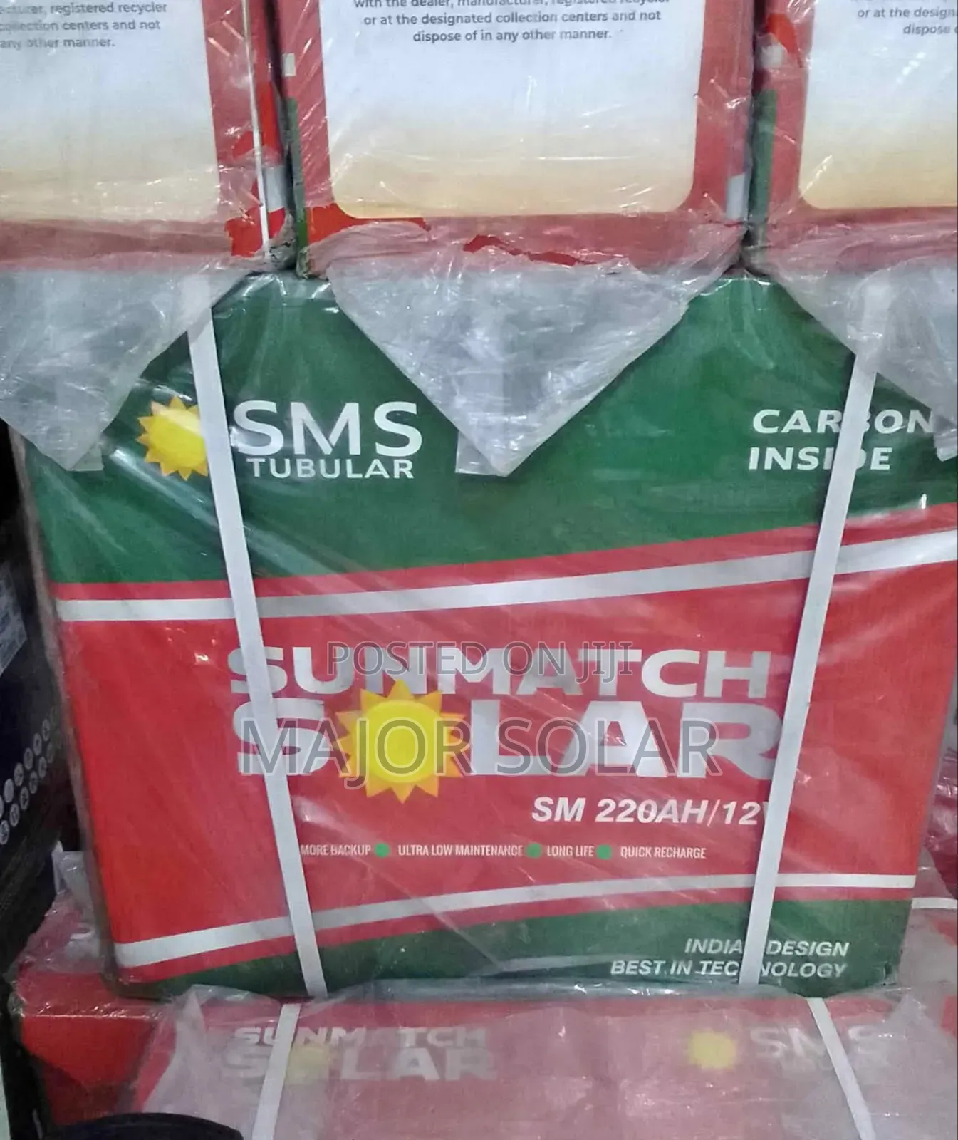 SMS 220ah Strong Tubular Battery