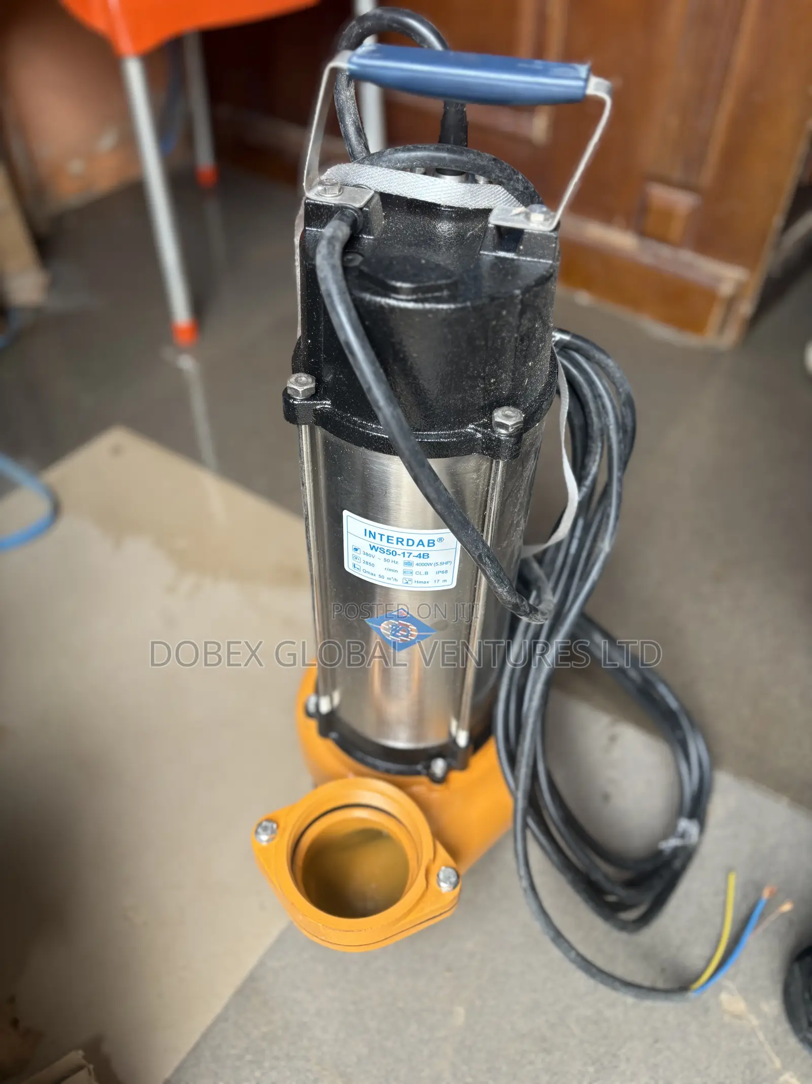 5.5hp Interdab Sewage Pump