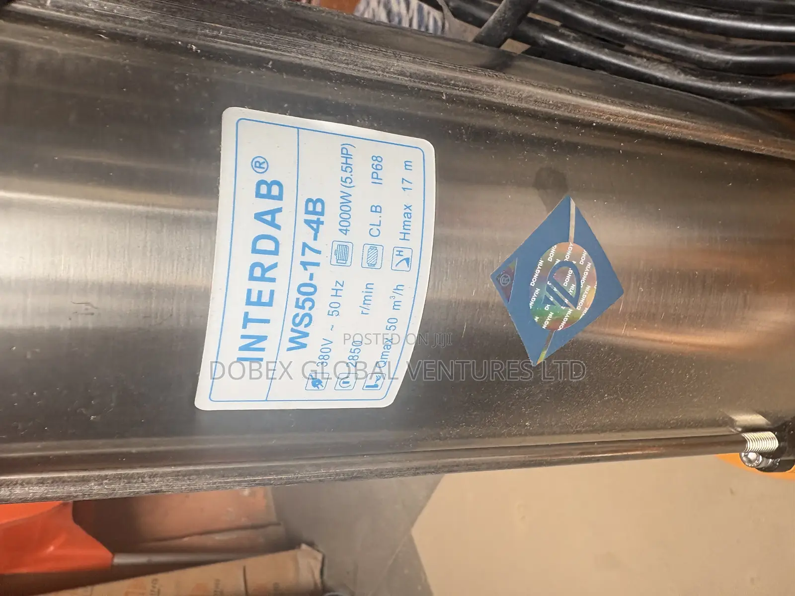 5.5hp Interdab Sewage Pump