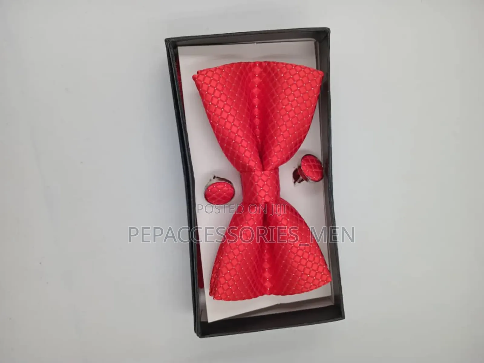 Box Bowtie and Cufflinks