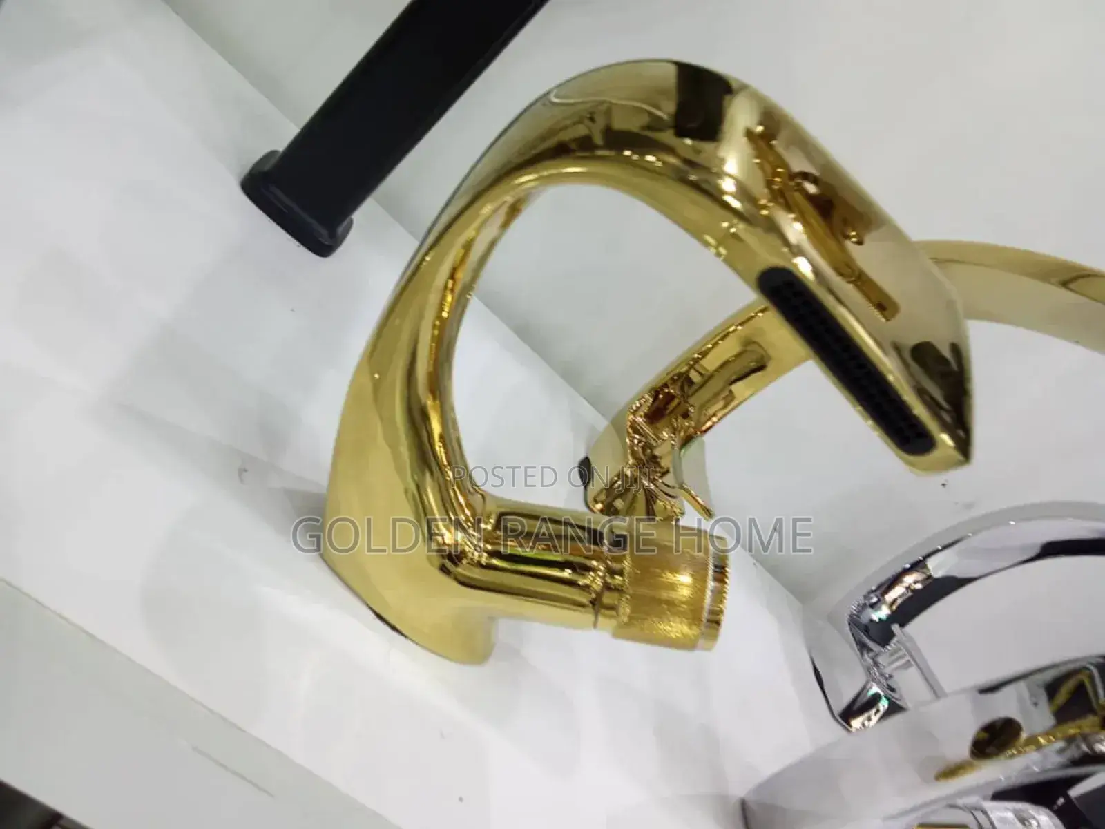 Brass Waterfall Basin Mixer Tap Gold