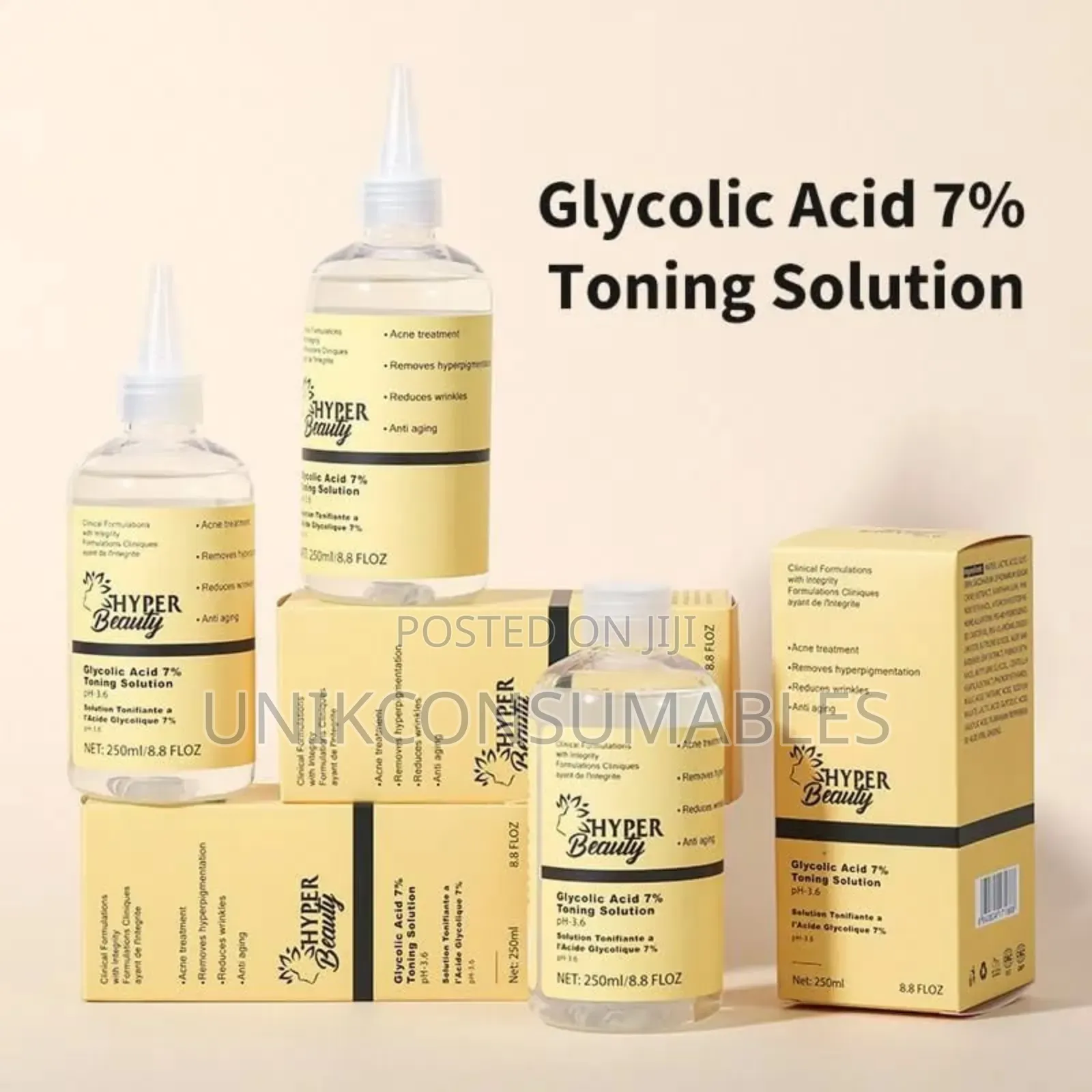 Hyper Beauty Glycolic Toning Solution P-h - 3.6 250ml