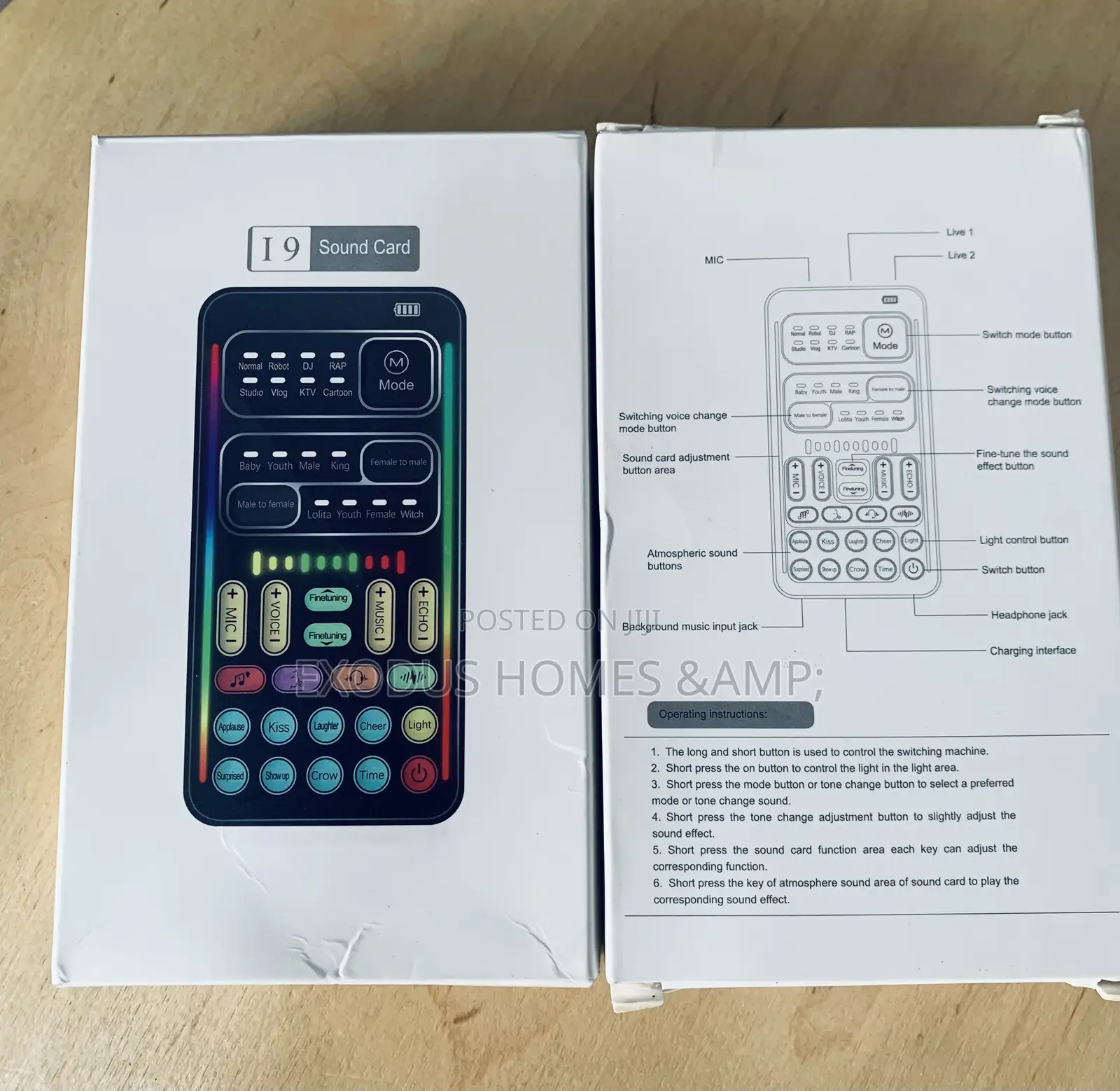 Portable Voice Changer, 2rd Generation I9 Live Sound Card