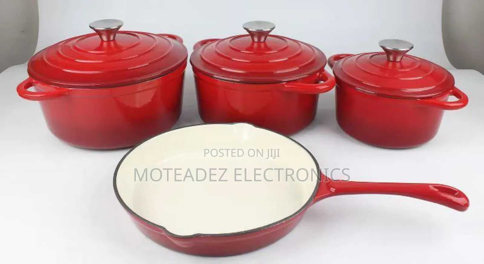 7pcs Heavy Duty High Quality Cast Iron Cookware Set W/Fry Pan