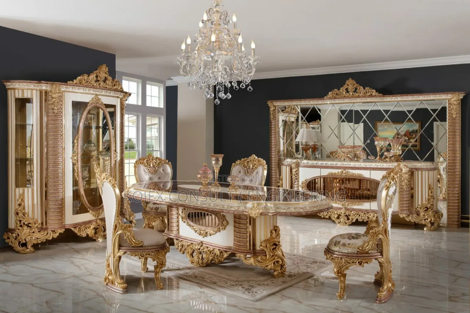 Foreign Brand New Turkey Royal Sette Sofa With Dinning Table