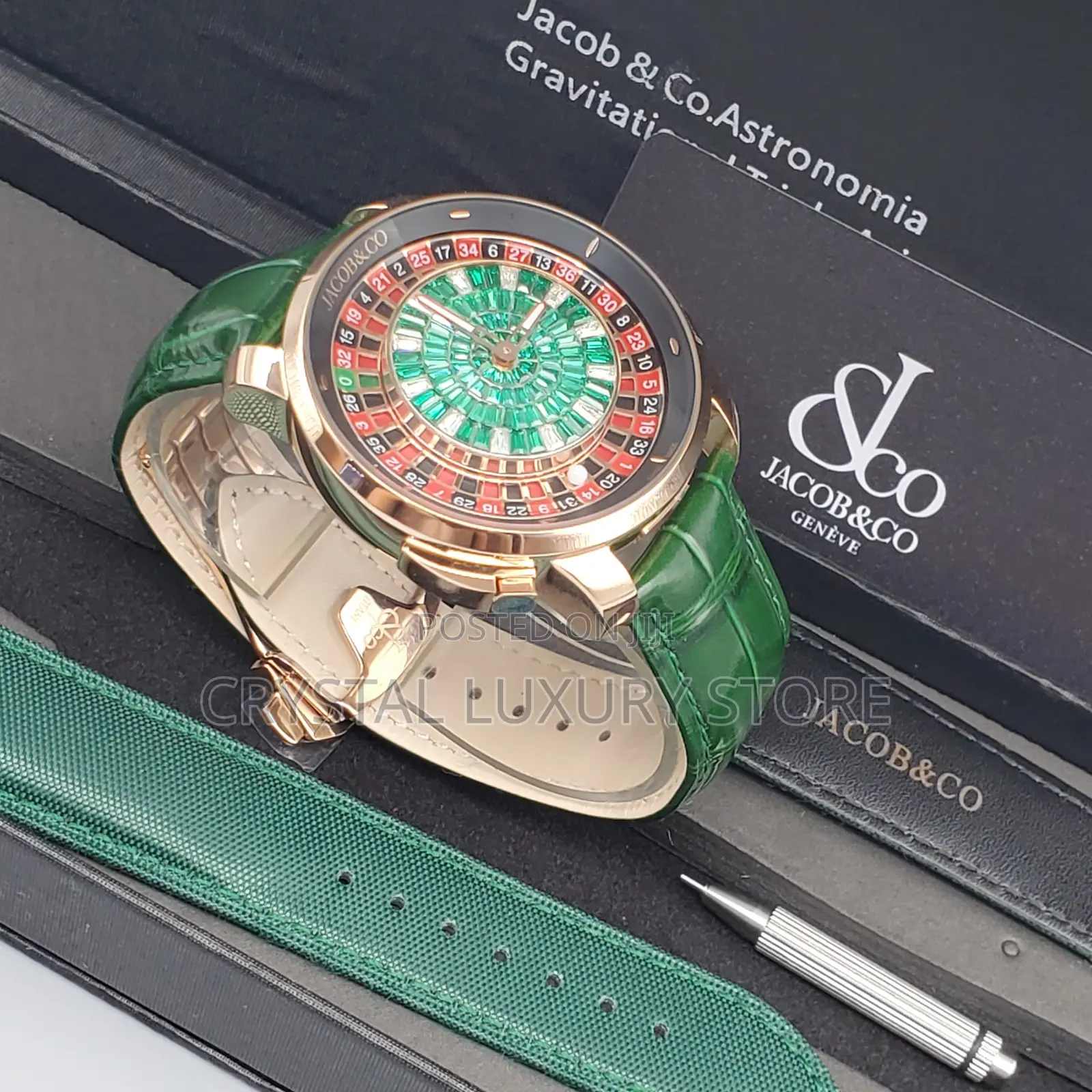 Jacob Co Quality Luxury Men Genuine Leather Wristwatch