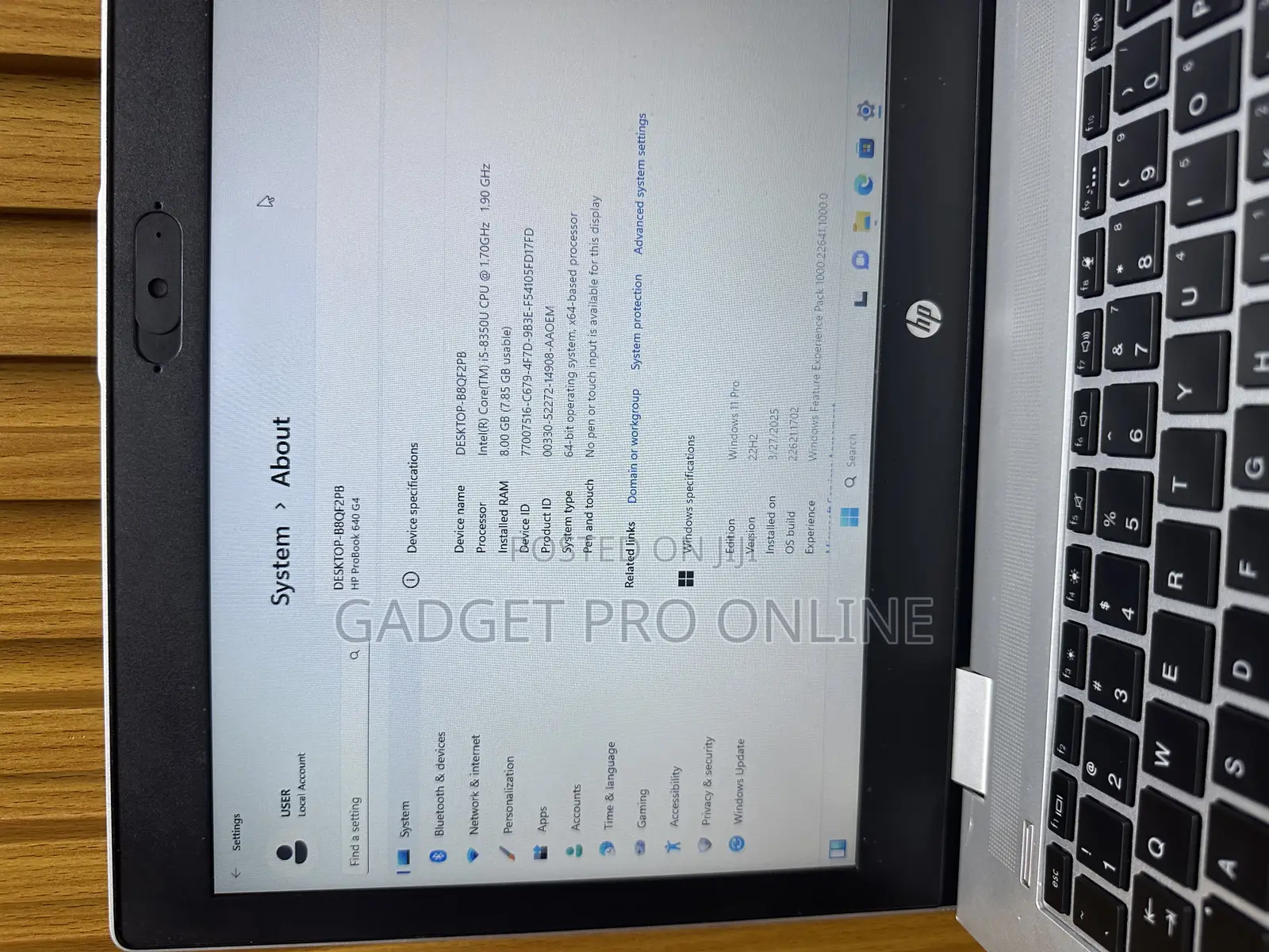 Laptop HP ProBook 640 G4 8GB Intel Core I5 SSD 256GB