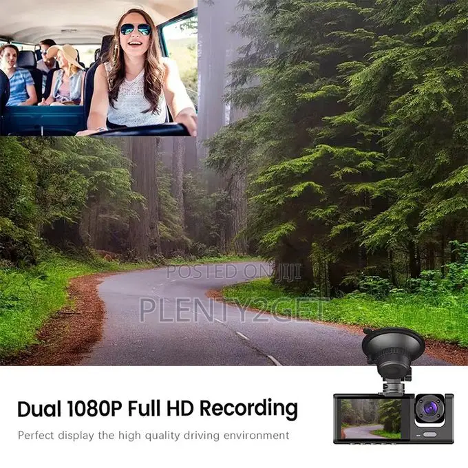 1080p DVR Dash Camera Front Inside Rear Camera Driving