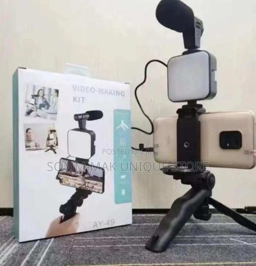 Video Making Vlogging Kits Tripod Holder With Microphone +