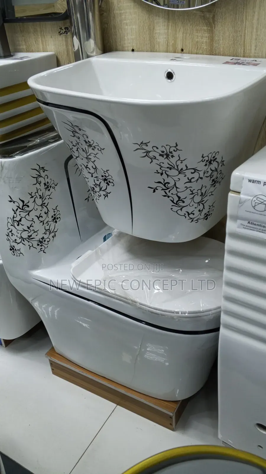 Flower Toilet Seat With Wash Hand Basin