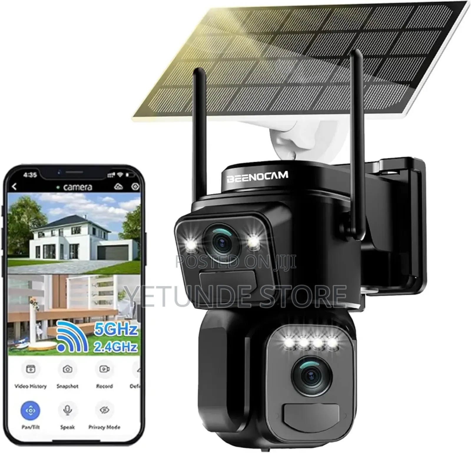  Solar Security Cameras Wireless Outdoor, Dual Lens