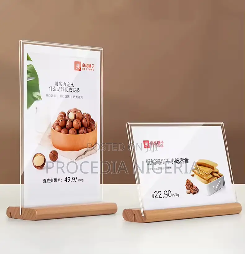 Table Plexi, Wooden, Acrylic Signage for Multi-Purpose