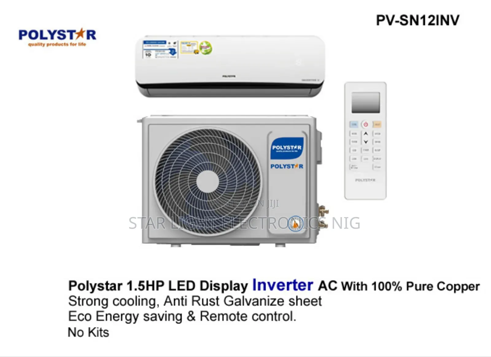 1.5hp Inverter Ac Polystar With Kits
