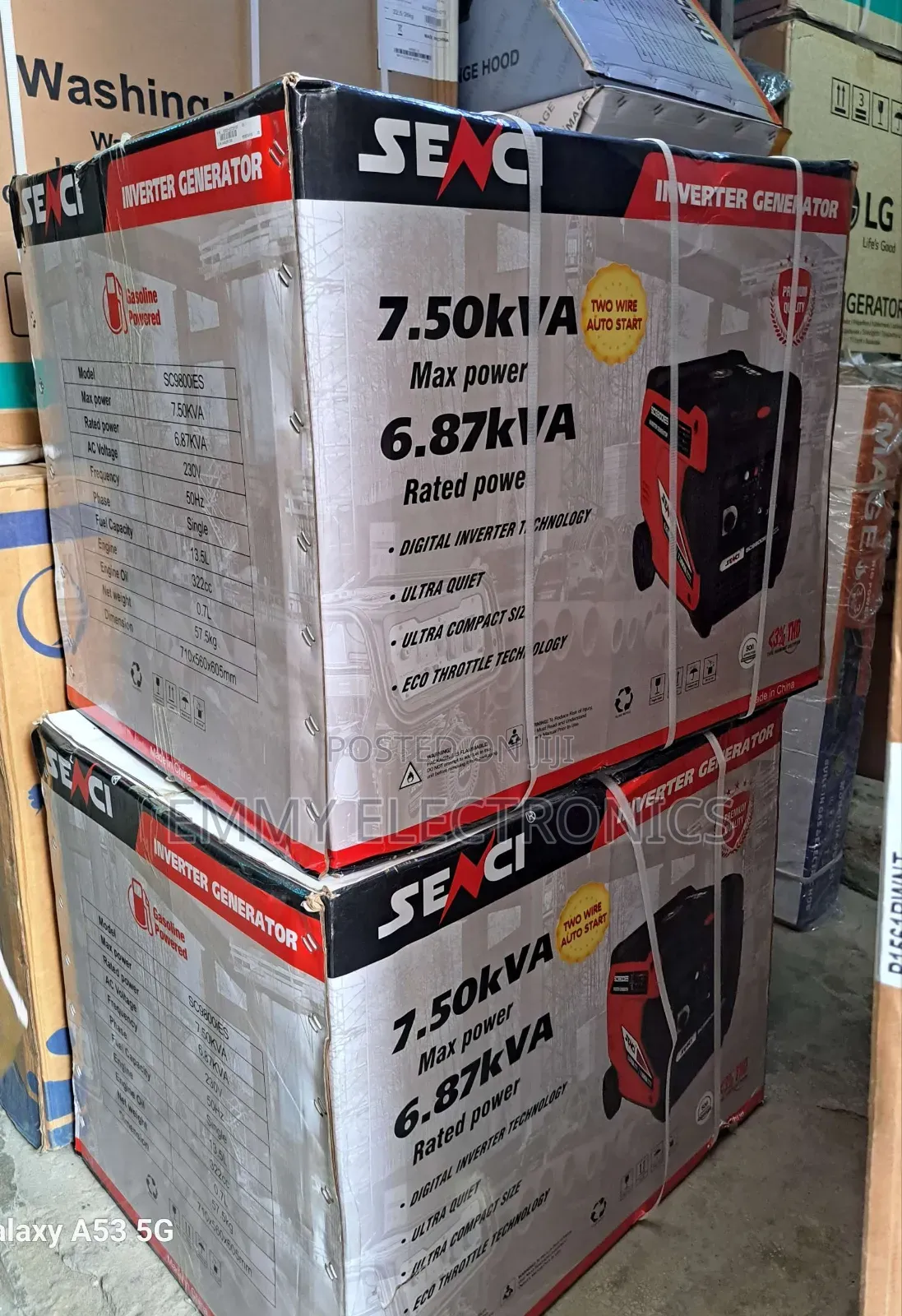(7.5kva)Senci Inverter Soundproof Petrol Gen Low Fuel Consum